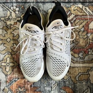 Nike Air Max 270 White and Black Sneakers